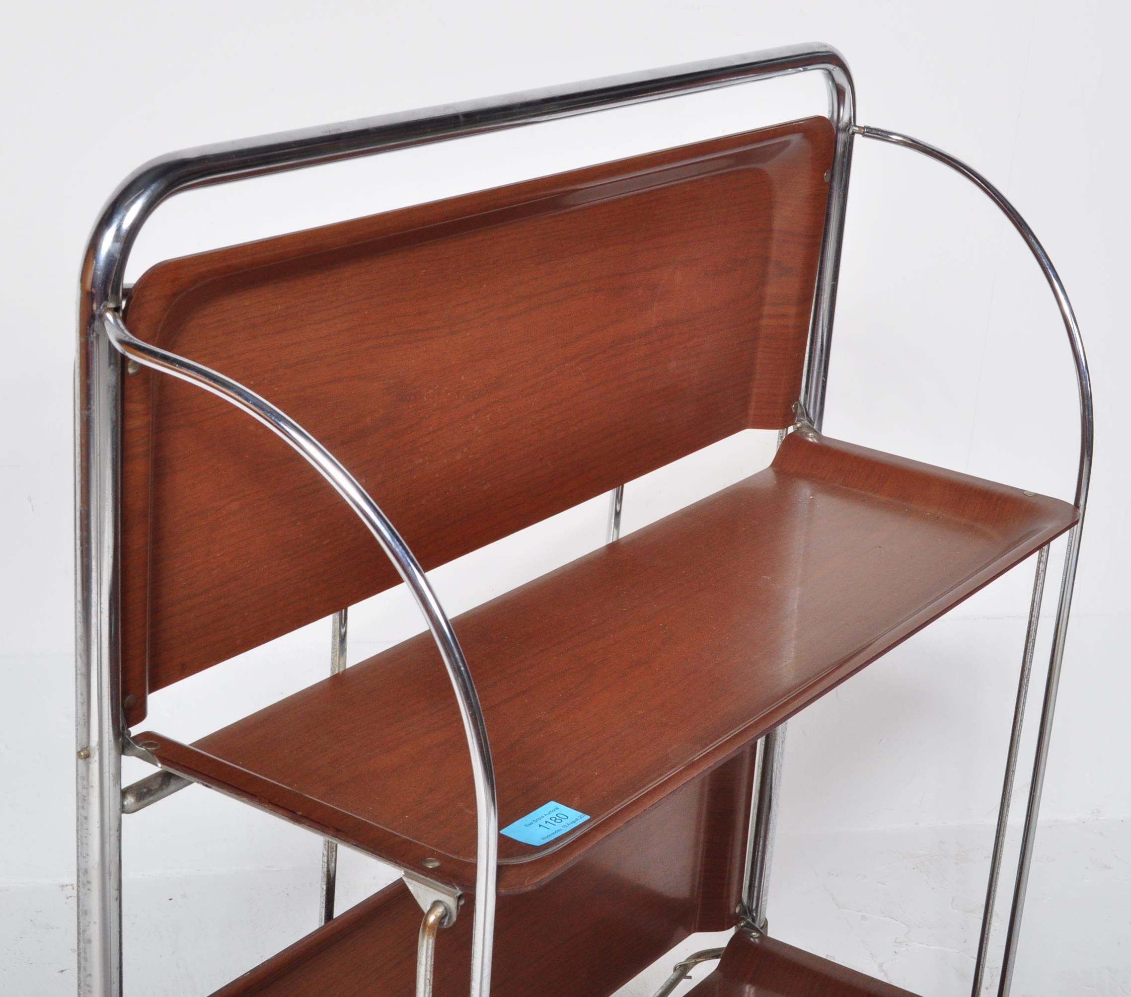 BREMSHEY GERLINOL - RETRO CIRCA 1970S TWO TIER FOLDING TROLLEY - Image 6 of 7