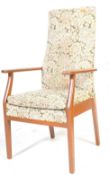 PARKER KNOLL - MID CENTURY TEAK WOOD ARMCHAIR