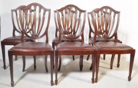 SIX VICTORIAN MAHOGANY CHAIRS IN THE MANNER OF HEPPLEWHITE