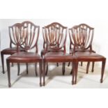 SIX VICTORIAN MAHOGANY CHAIRS IN THE MANNER OF HEPPLEWHITE