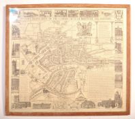 MID CENTURY PLAN OF BRISTOL MAP REPRODUCTION POSTER