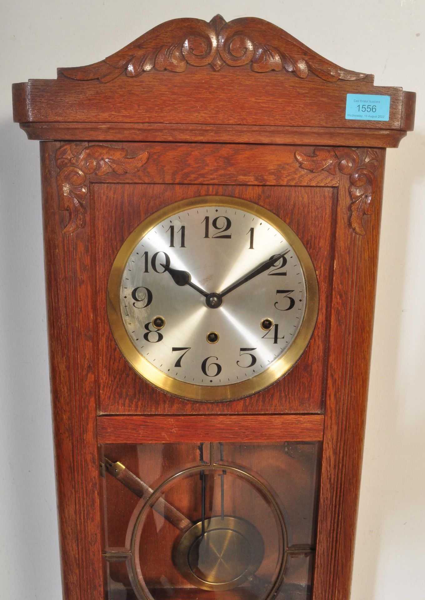 EARLY 20TH CENTURY - CIRCA 1930S - OAK GRANDDAUGHTER WALL CLOCK - Bild 2 aus 6