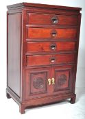 20TH CENTURY CHINESE HARDWOOD CANTEEN CABINET