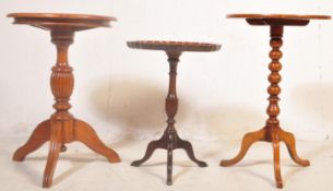 COLLECTION OF THREE 19TH CENTURY VICTORIAN MAHOGANY WINE TABLES