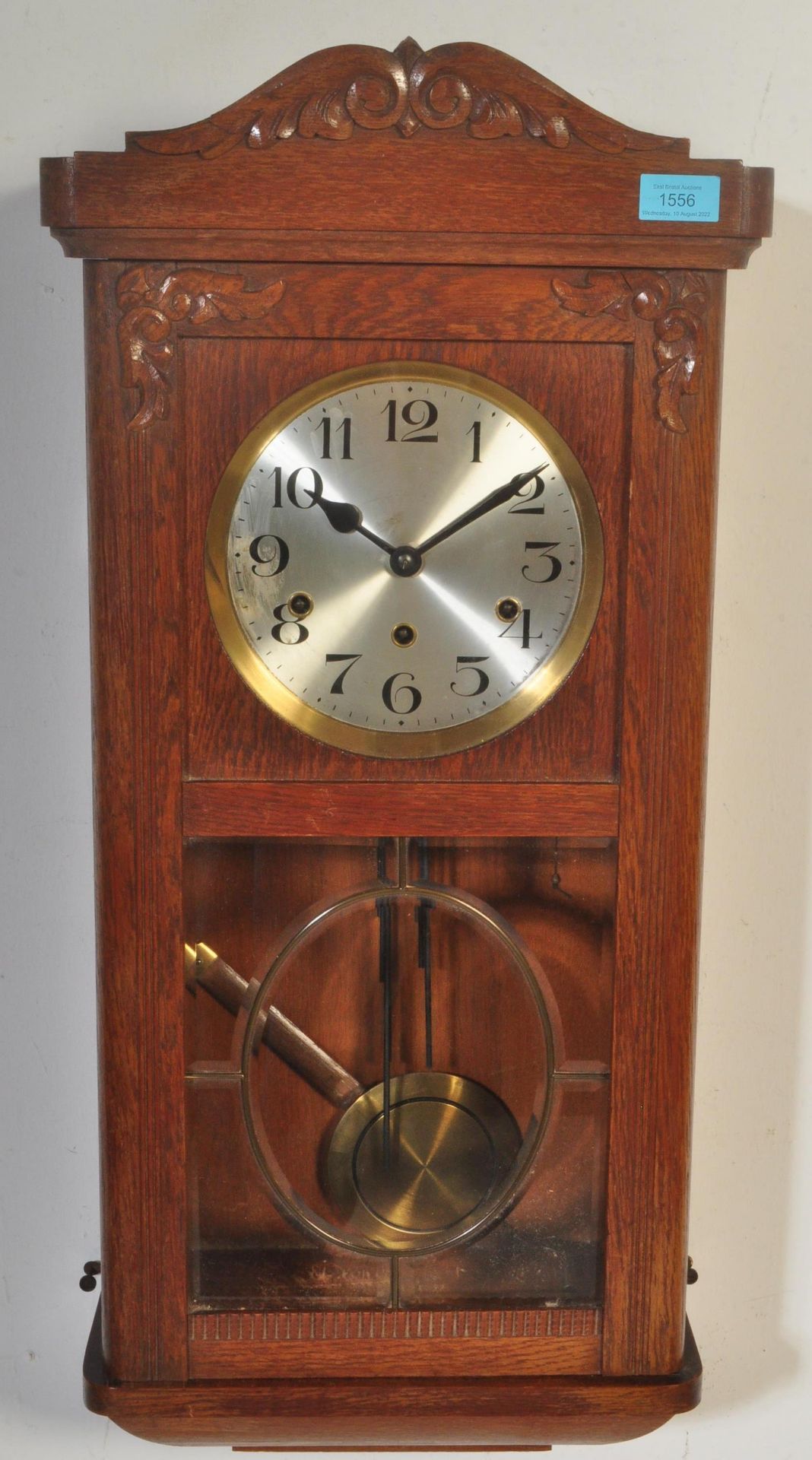 EARLY 20TH CENTURY - CIRCA 1930S - OAK GRANDDAUGHTER WALL CLOCK