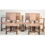 SIX EARLY 20TH CENTURY OAK DINING CHAIRS