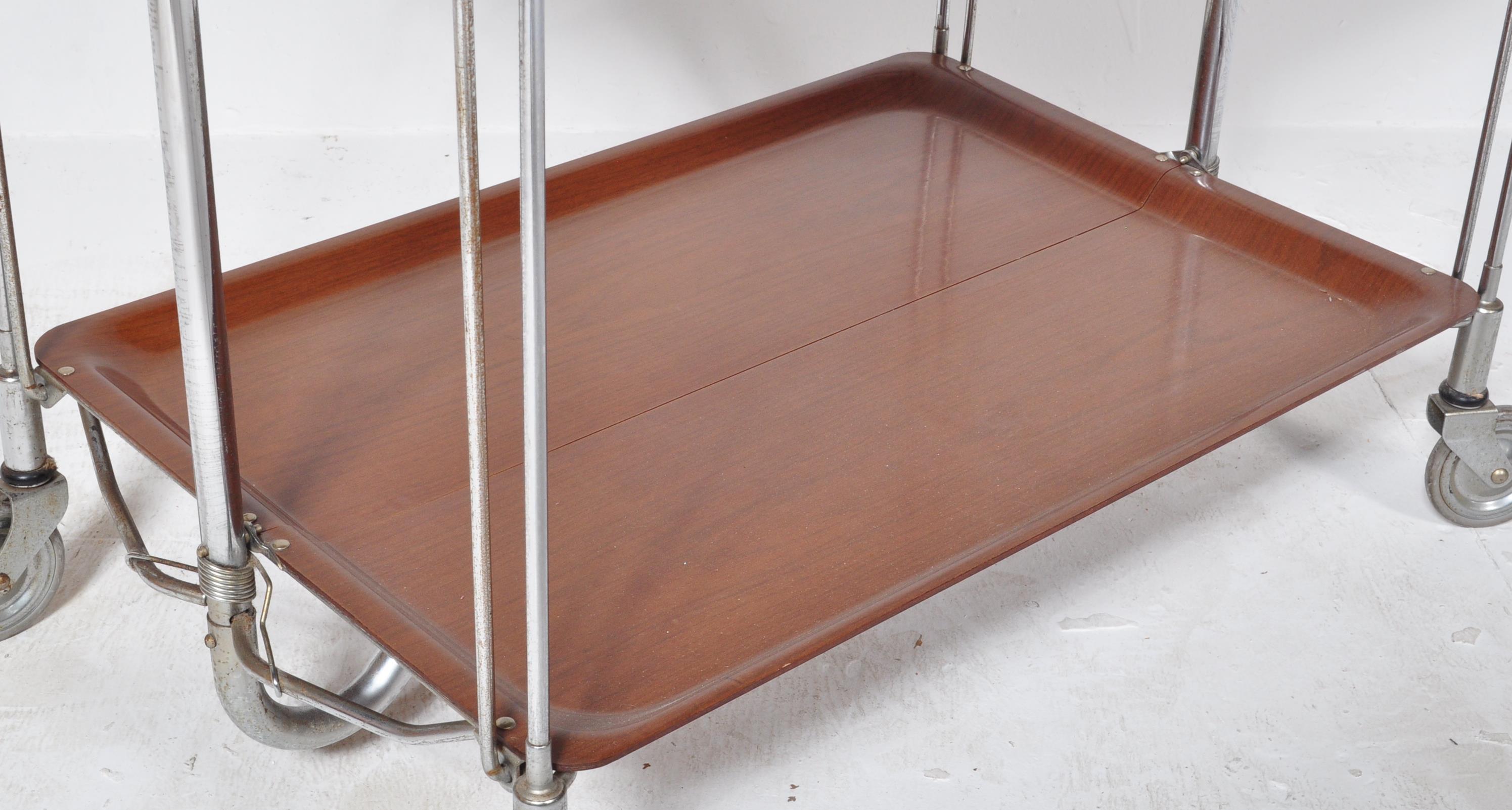 BREMSHEY GERLINOL - RETRO CIRCA 1970S TWO TIER FOLDING TROLLEY - Image 4 of 7