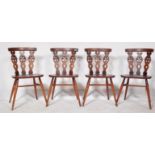 FOUR MID CENTURY ERCOL OLD COLONIAL DINING CHAIRS