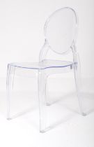 A RETRO VICTORIA GHOST CHAIR IN THE MANNER OF PHILIPPE STARCK