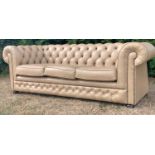 CONTEMPORARY THOMAS LLOYD CHESTERFIELD THREE PERSON SOFA