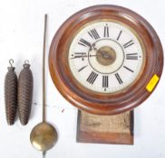 LOVEJOY & CO - EARLY 20TH CENTURY WALNUT POSTAL CLOCK