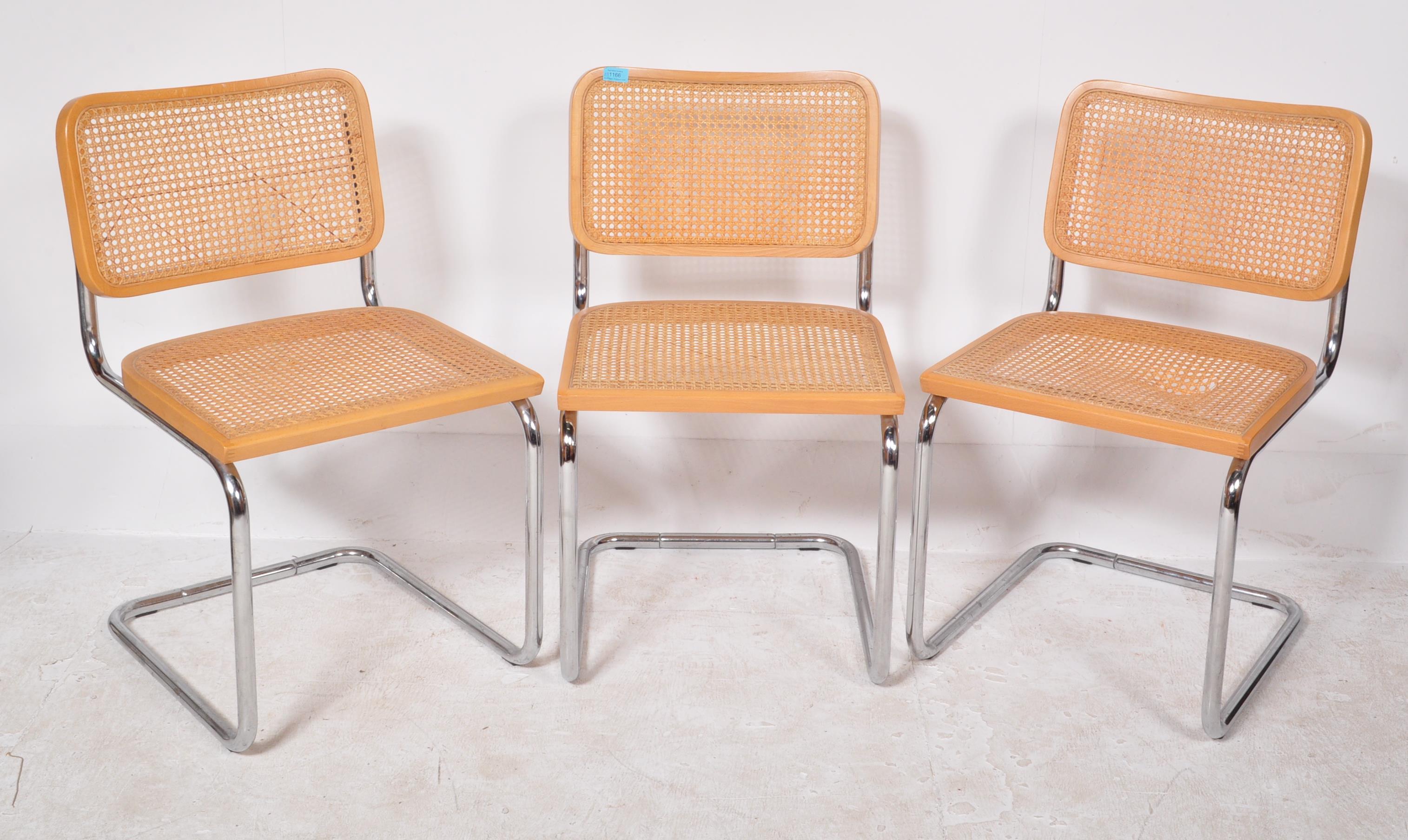 SET OF THREE RETRO CANTILEVER HABITAT WICKER CHAIRS - Image 2 of 7