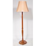 VINTAGE - CIRCA 1930S - MAHOGANY FLOOR LAMP WITH TURNED COLUMN