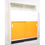 A RETRO 1950S PAINTED & LAMINATE KITCHEN CABINET