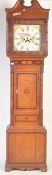 EARLY 910TH CENTURY OAK & MAHOGANY GRANDFATHER CLOCK