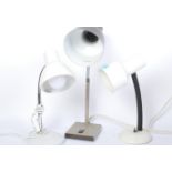 THREE RETRO VINTAGE GOOSENECK DESK LAMPS