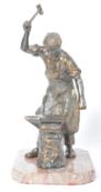 VINTAGE BRONZED METAL BLACKSMITH SCULPTURE