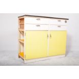 A RETRO 1950S PAINTED LAMINATE KITCHEN CABINET UNIT