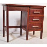 A RETRO VINTAGE OAK SINGLE PEDESTAL OFFICE DESK