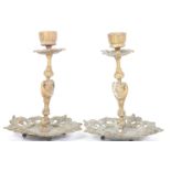 PAIR OF 19TH CENTURY BRASS CANDLESTICKS