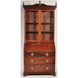 19TH CENTURY VICTORIAN MAHOGANY BUREAU BOOKCASE