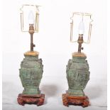 PAIR OF EARLY 20TH CENTURY CHINESE TABLE LAMPS