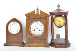 THREE EARLY 20TH CENTURY MANTEL CLOCKS