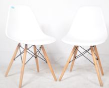 PAIR OF RETRO VINTAGE EAMES STYLE CHAIRS