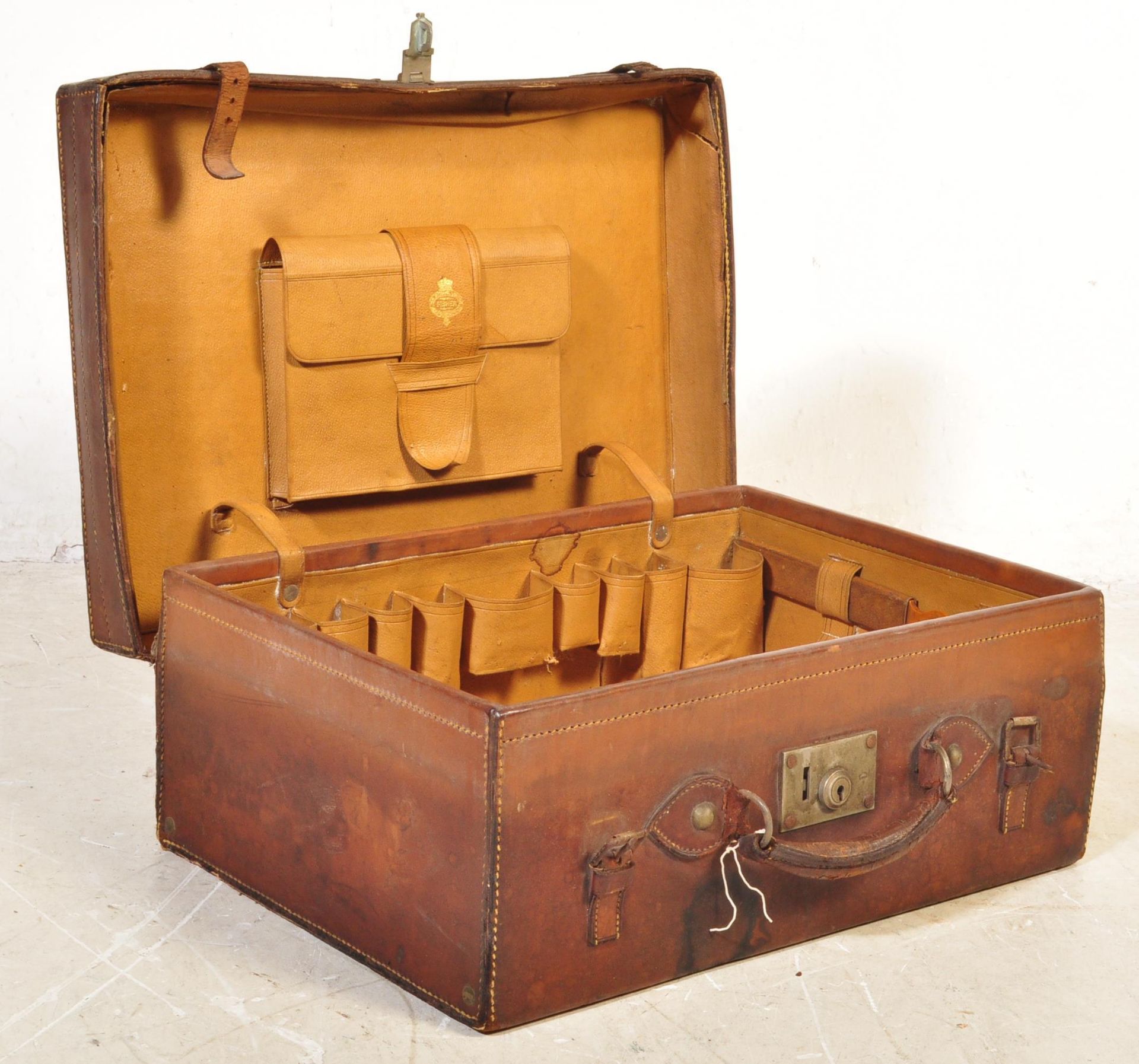 EDWARDIAN LEATHER FISHER 188 STRAND - LONDON LEATHER SUITCASE - Bild 4 aus 7