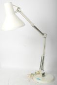 MADE IN DENMARK - HCF WHITE ENAMEL ANGLE POISE LAMP