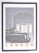 VINTAGE FRAMED AND GLAZED LONDON ADVERTISING POSTER