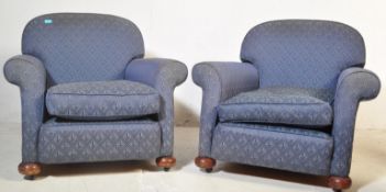 PAIR OF EARLY 20TH CENTURY CLUB CHAIRS / ARMCHAIRS