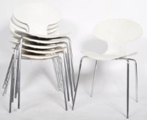 COMTA - SET OF SIX FRITZ HANSEN MANNER DINING CHAIRS