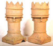 A PAIR OF RELAIMED VICTORIAN CHIMNEY POTS