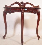 REGENCY REVIVAL MAHOGANY DEMI LUNE CONSOLE TABLE