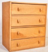 20TH CENTURY HERBERT GIBBS OAK VENEER CHEST OF DRAWERS