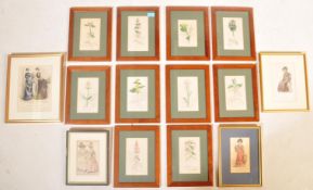 SERIES OF EARLY 19TH CENTURY ETCHING PRINTS - FASHION & BOTANICAL