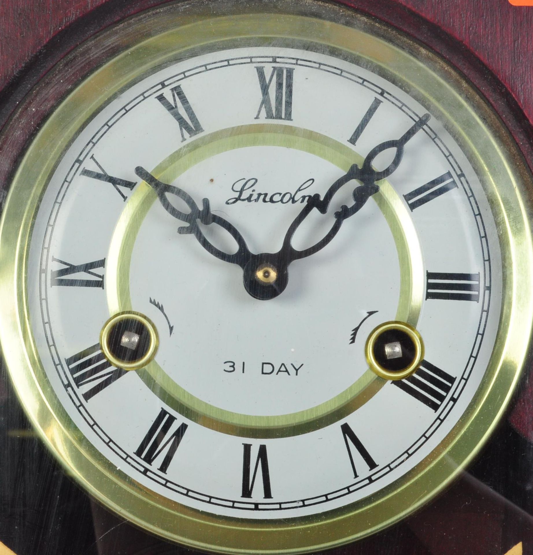 LINCOLN 31 DAY MAHOGANY WALL CLOCK - Bild 2 aus 4