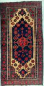AN EARLY 20TH CENTURY PERSIAN ISLAMIC MALAYER FLOOR CARPET RUG