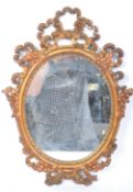 VINTAGE 1940S GILT WOODEN OVAL WALL MIRROR