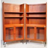 G PLAN - PAIR OF RETRO VINTAGE G PLAN TEAK DISPLAY UNITS CABINTES