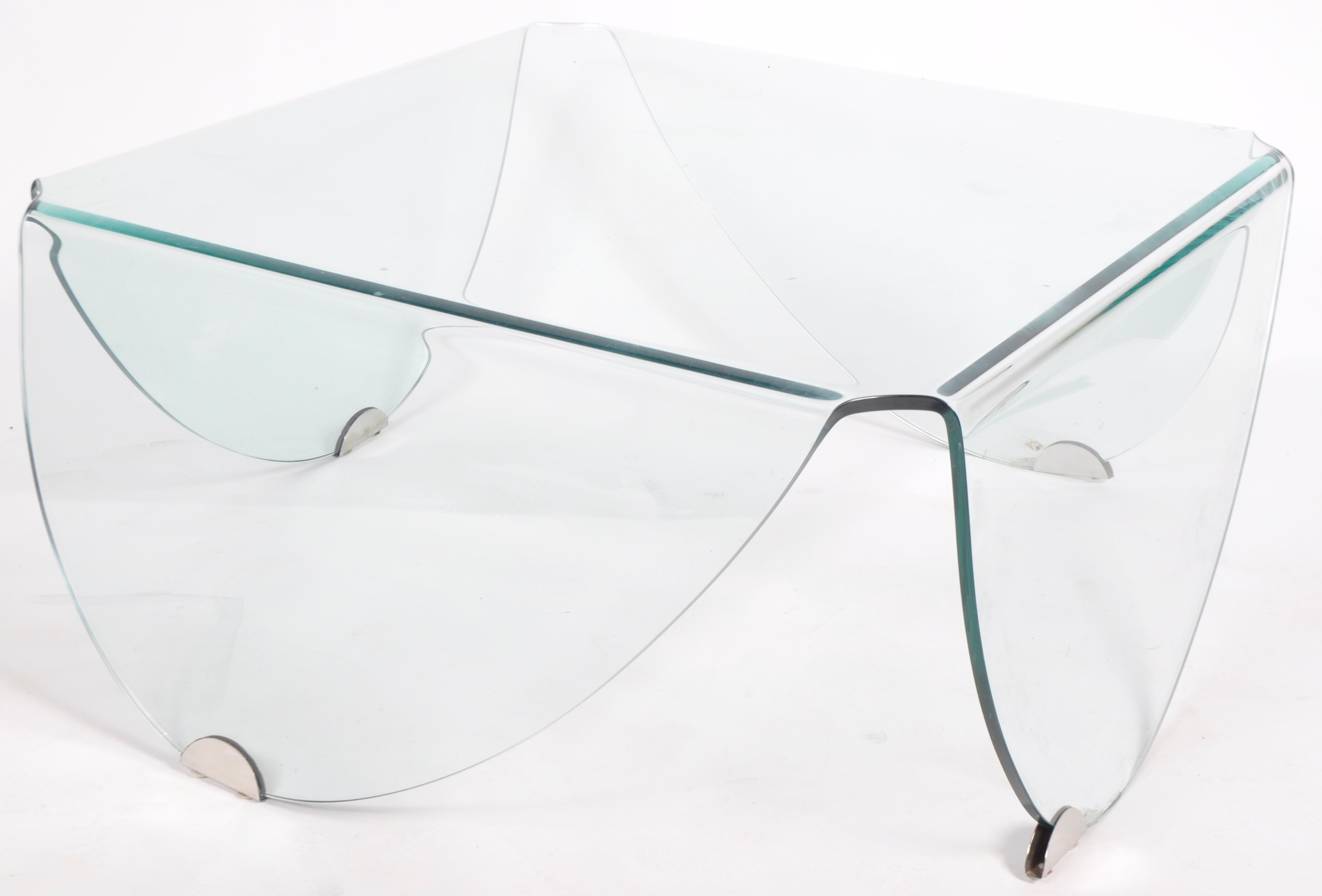 LARGE RETRO MODERNIST ART GLASS CENTRE TABLE - Image 2 of 5