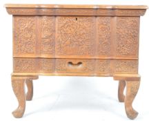 20TH CENTURY INDIAN SANDALWOOD FOOTED CHEST