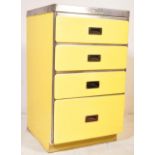 A VINTAGE MID 20TH CENTURY PAINTED STAINLESS STEEL UTILITY CABINET