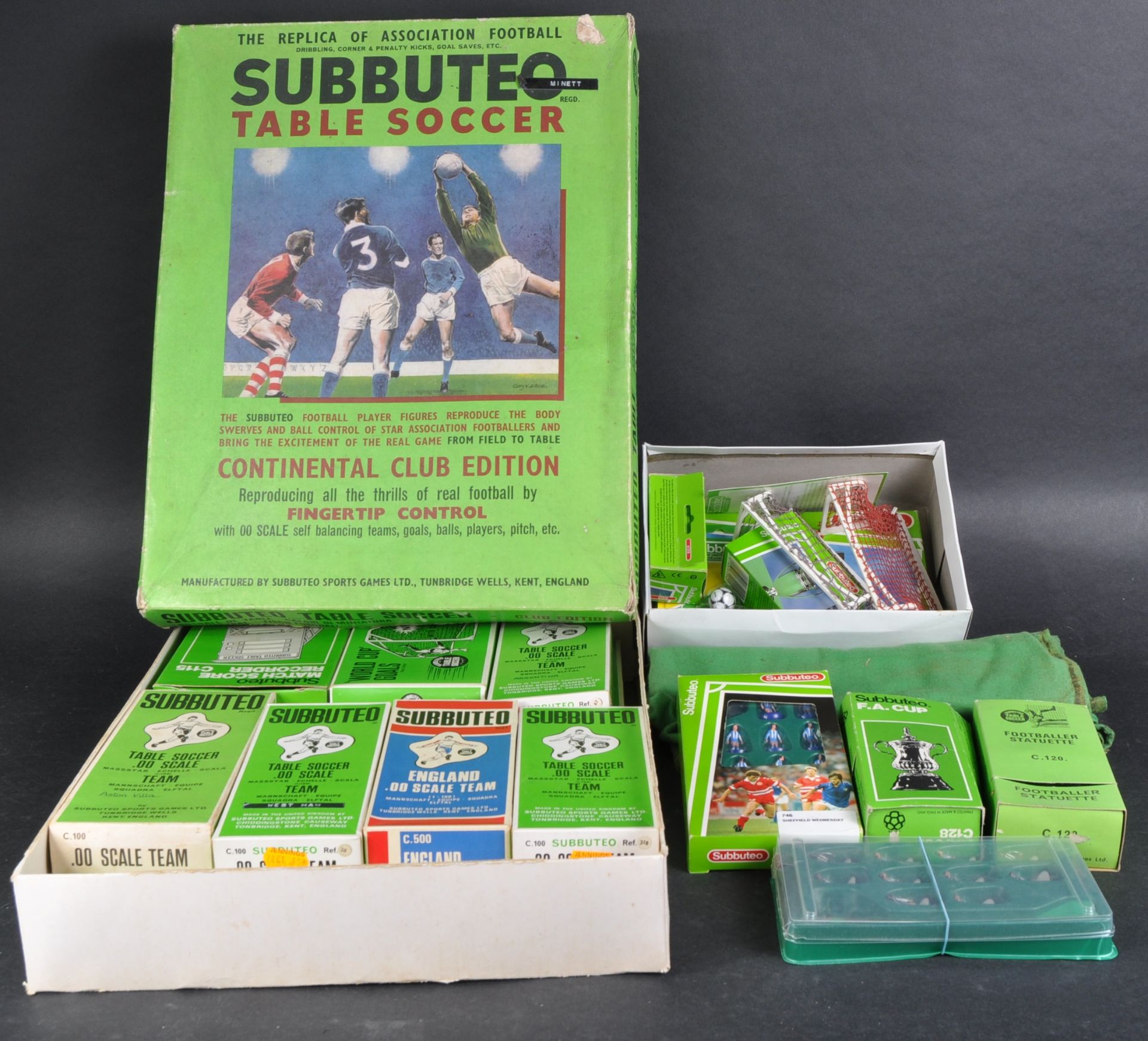 COLLECTION OF ASSORTED SUBBUTEO TABLE TOP FOOTBALL GAME SETS
