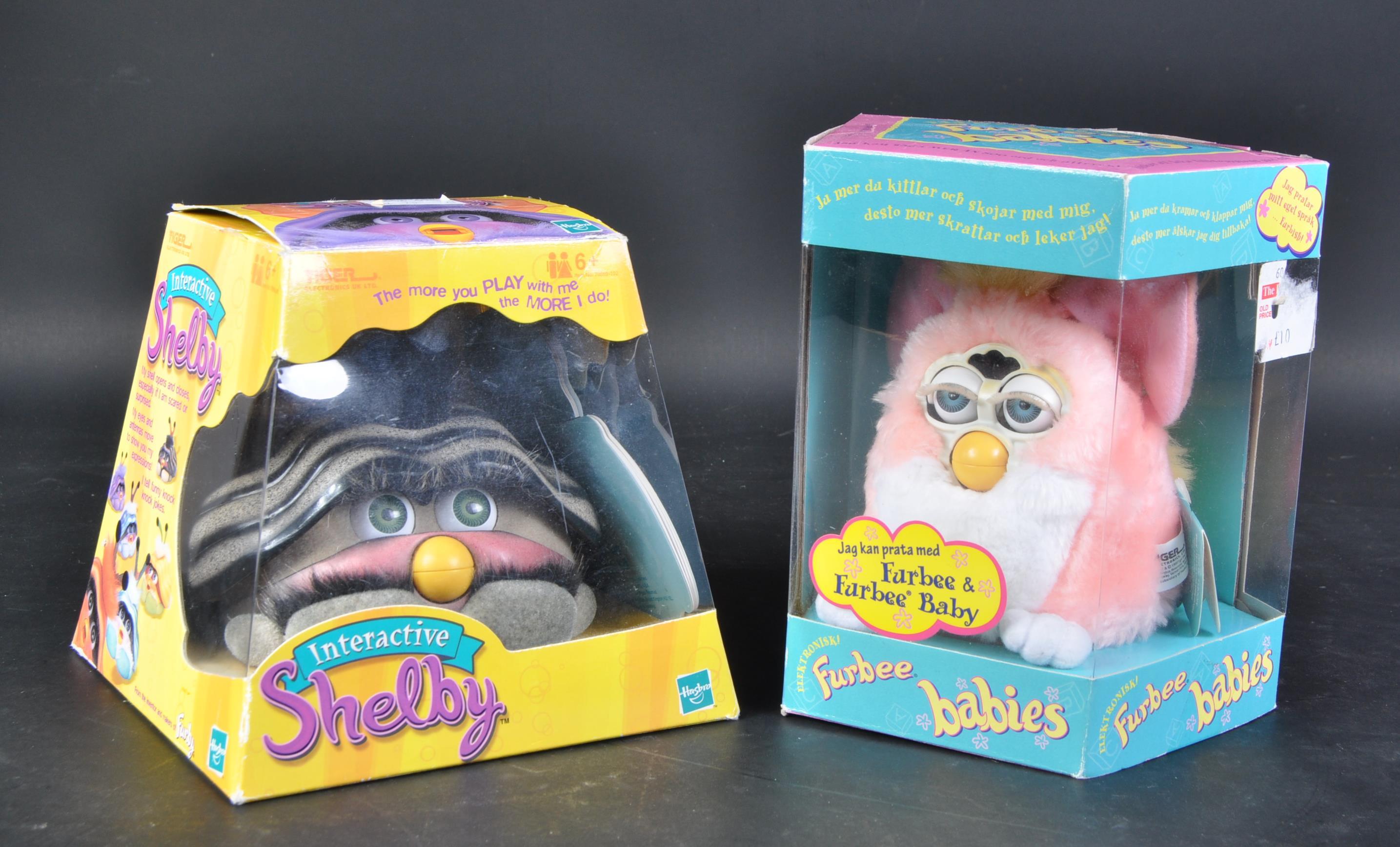 BOXED HASBRO MADE TIGER ELECTRONICS INTERACTIVE SHELBY CLAM & BOXED FURBY BABY