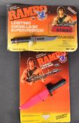 TWO VINTAGE RAMBO PLASTIC PLAYSET KNIVES