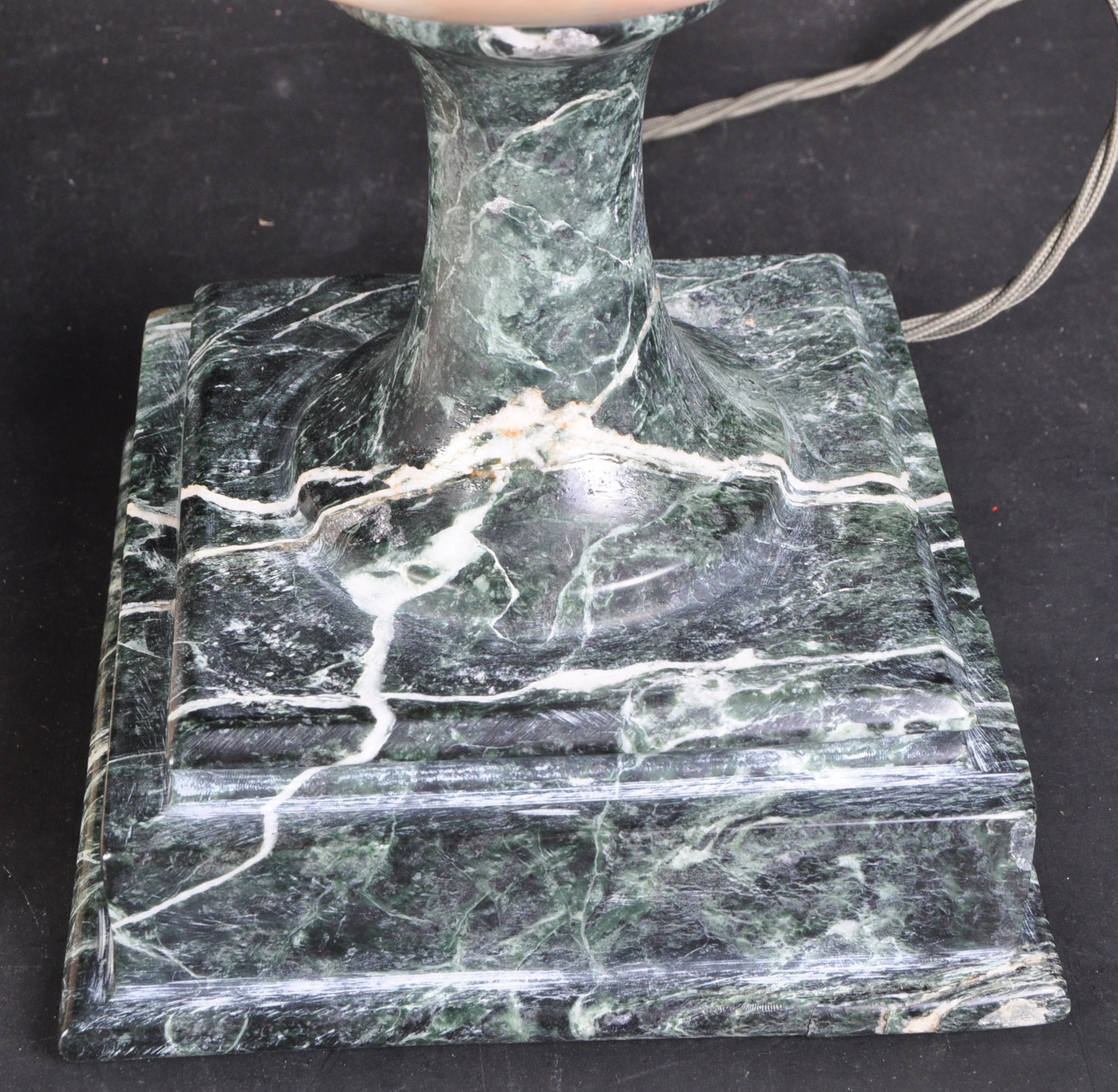 PAIR OF MARBLE EGG TABLE LAMPS - Image 4 of 4
