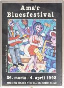 AMA'R BLUES FESTIVAL - 1993 MUSIC ADVERTISING POSTER