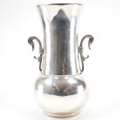 ITALIAN 800 SILVER SWAN VASE